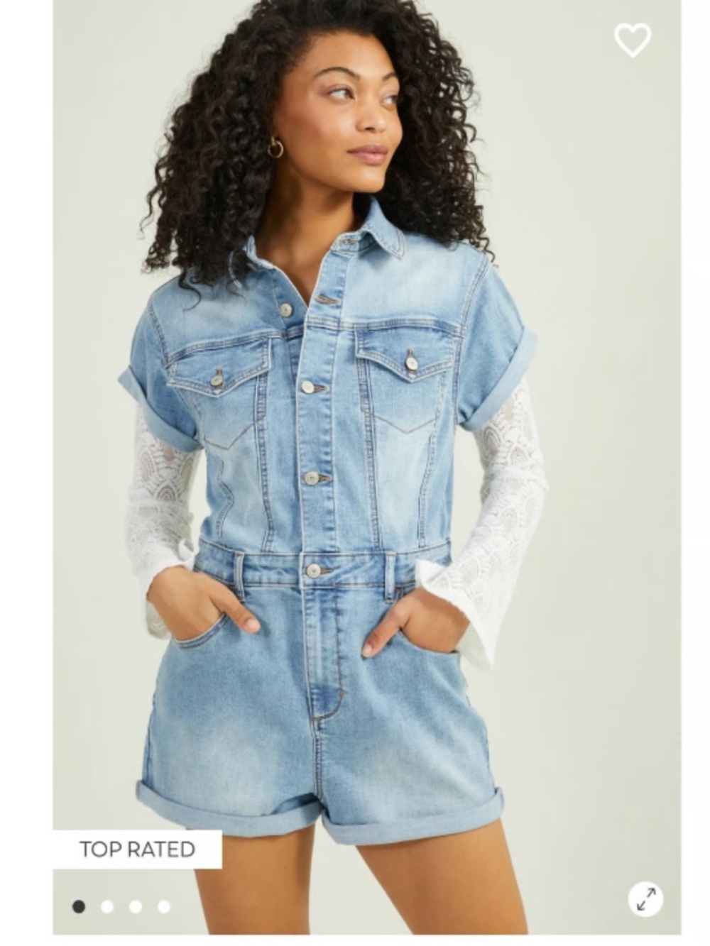 EUC Altar’d State Denim Romper | Casual Boho Jean Romper Outfit